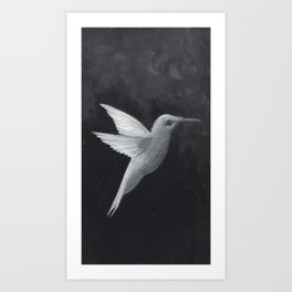 Hummingbird and fog Art Print