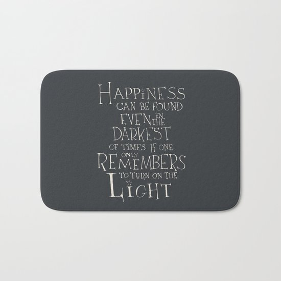 Harry Potter - Albus Dumbledore quote "Happiness" Bath Mat