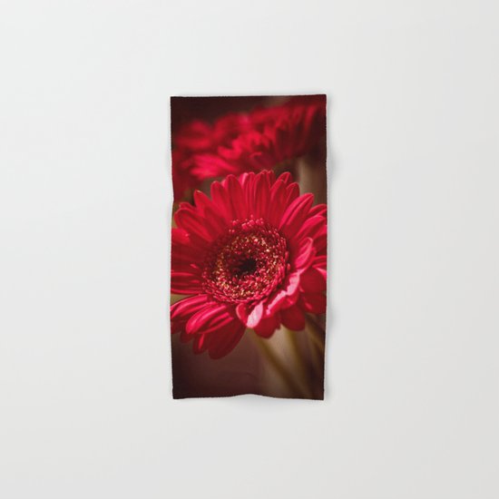 Beautiful Red Gerbera Hand & Bath Towel