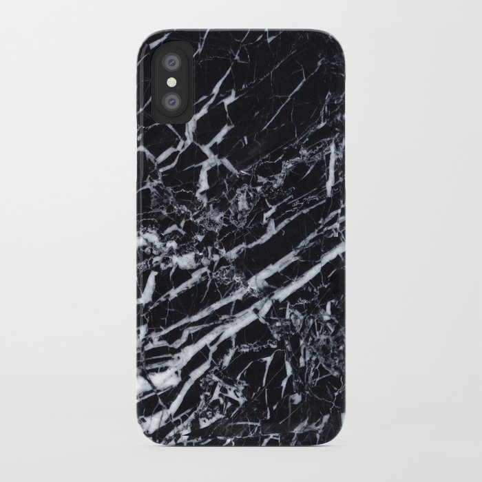 Real Marble Black iPhone Case