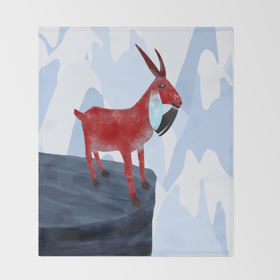 Mountain Goat Design Throw Blanket By Oursunnycdays Society6