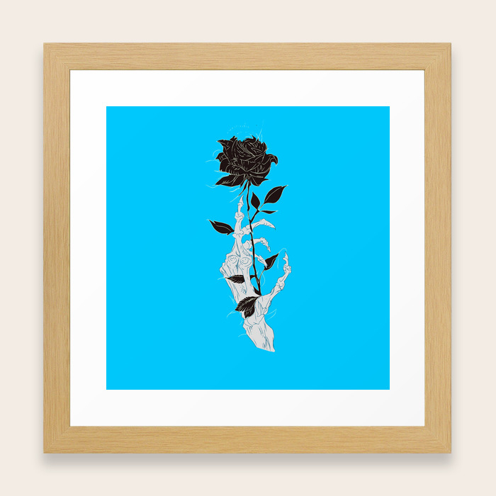 Rosa Negra Fondo Azul Celeste Mano Esqueleto Framed Art Print By Joik Society6 Si deseamos usarlo como fuente debemos. rosa negra fondo azul celeste mano esqueleto framed art print by joik