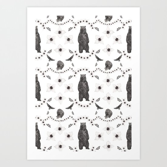 North America's Flora and Fauna Art Print