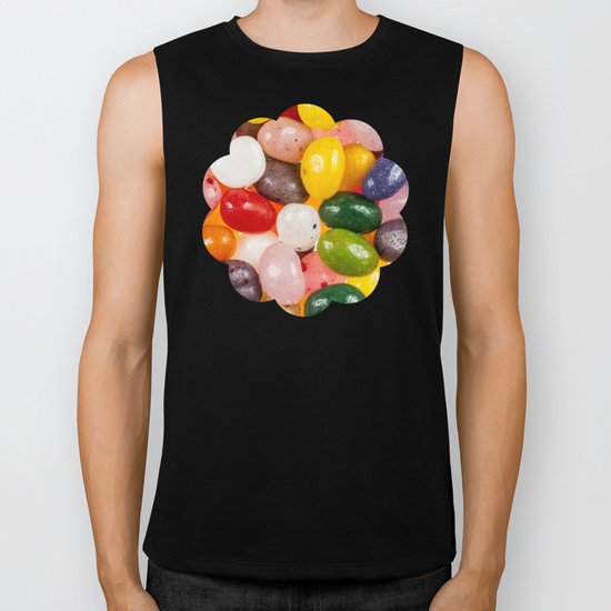 Cool colorful sweet Easter Jelly Beans Candy Biker Tank
