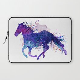 Running Horse Watercolor Silhouette Laptop Sleeve