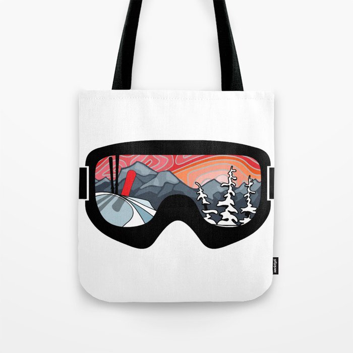 Snow Sport Sunset | Ski and Snowboard Series | DopeyArt Tote Bag