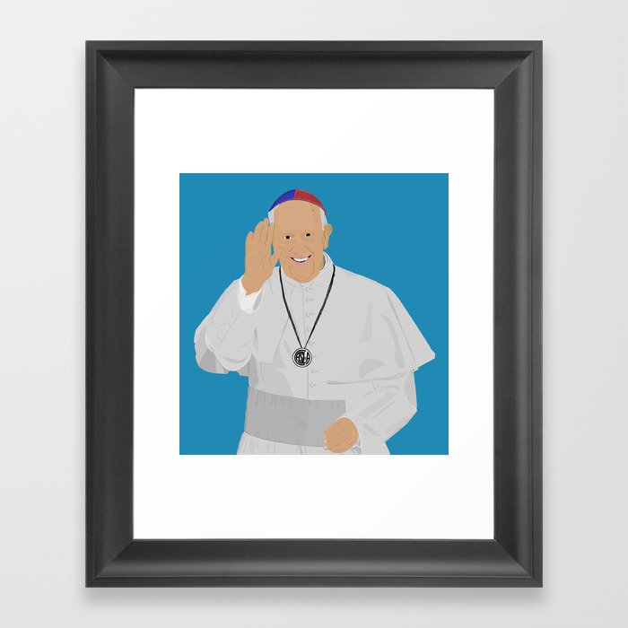 Pope Francis - San Lorenzo version Framed Art Print