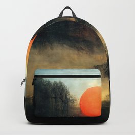 Sunset on a strange alien world Backpack