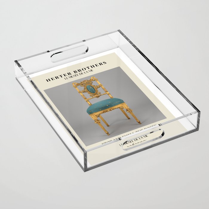 Vintage designer chair | Inspirational quote 24 Acrylic Tray