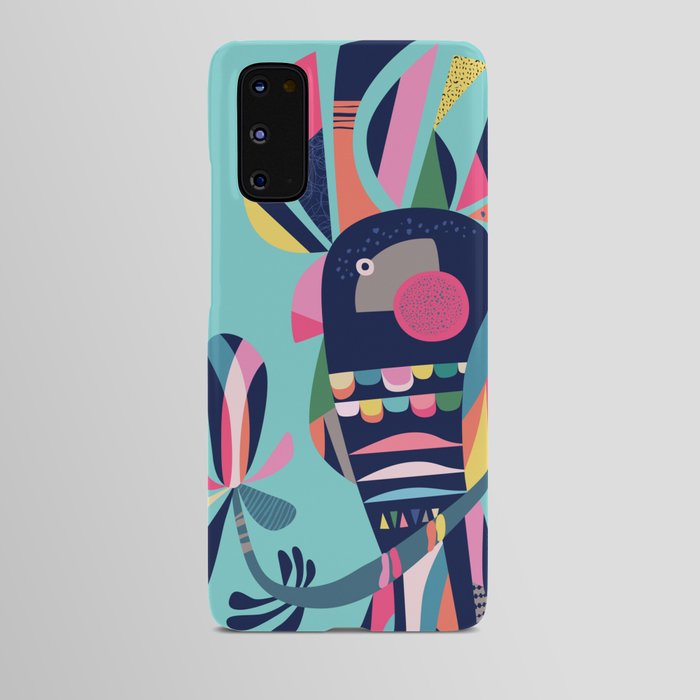 Modern Black Cockatoo Android Case