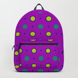 Purple Circles Green Big Dots Backpack | Illustrator, Graphicdesign, Dotted, Circles, Patterns, Photoshop, Design, Homedecor, Bigdots, Illustration 