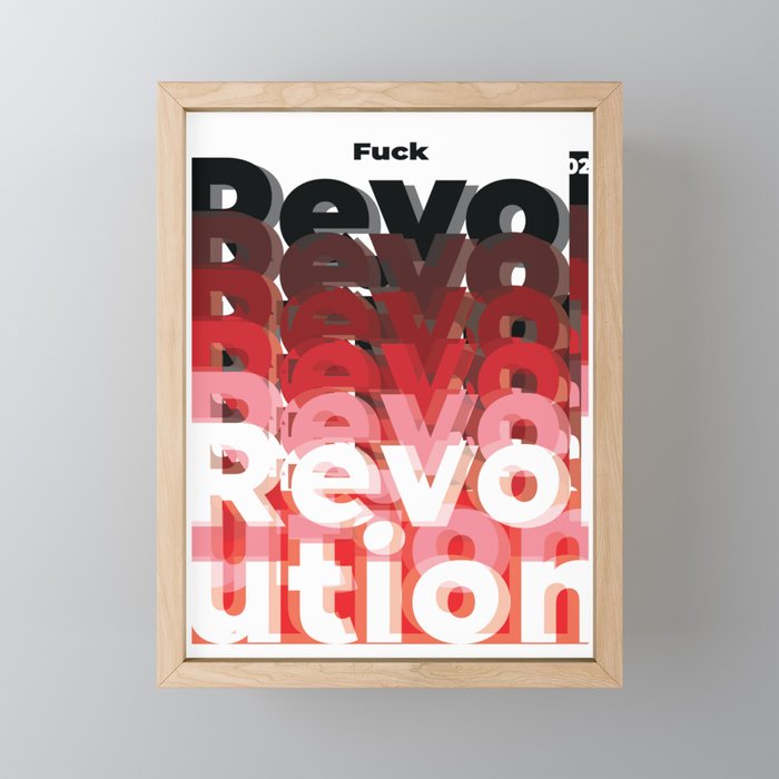 F. Revolution #02  Poster Serie Framed Mini Art Print