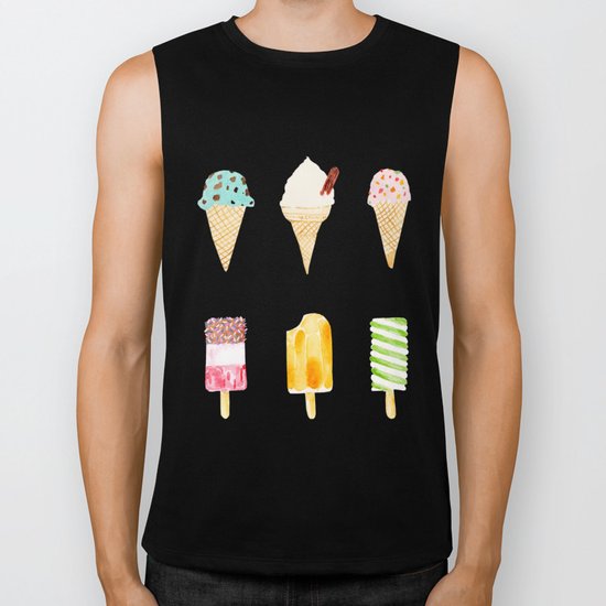 ice cream selection Biker Tank