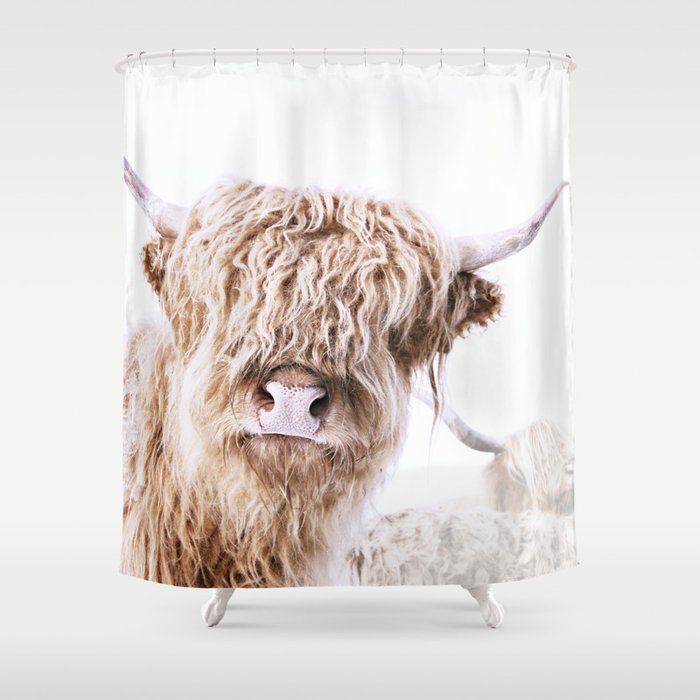 Highland Cattle Lulu Shower Curtain By, Highland Cow Shower Curtain Society6