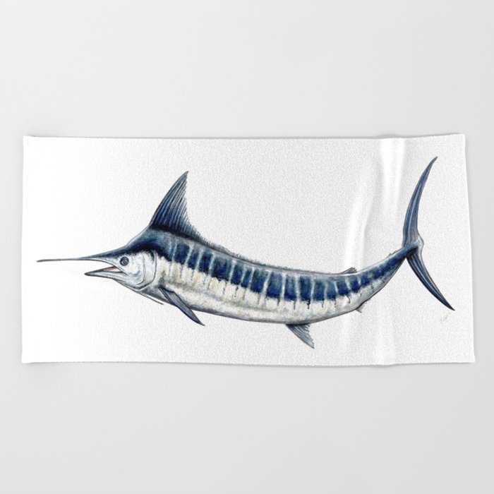Blue Marlin (Makaira nigricans) Beach Towel
