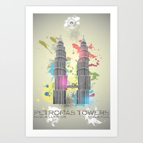 Petronas Towers Abstract Art Print