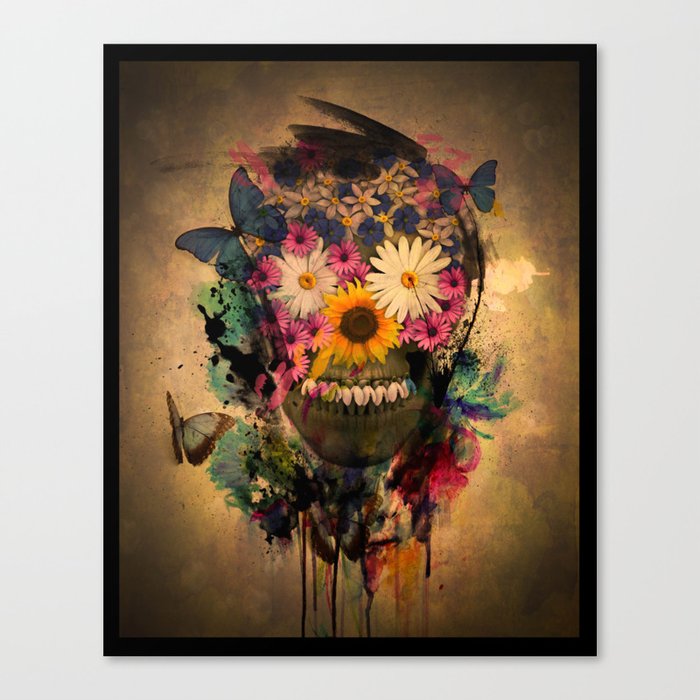 Flower Skull Canvas Print by ljimages Society6