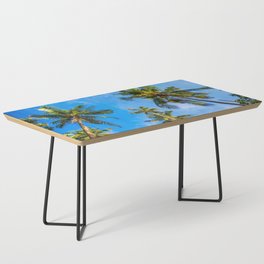 Palm Trees And Blue Sky Relaxing Home Decoration Coffee Table