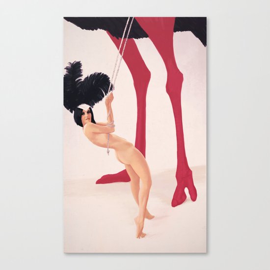 Mrs. Ostrich Canvas Print