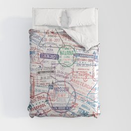 Passport Stamps Comforter