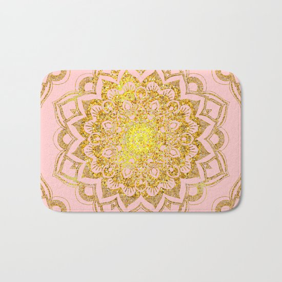 Golden Mandala i Bath Mat