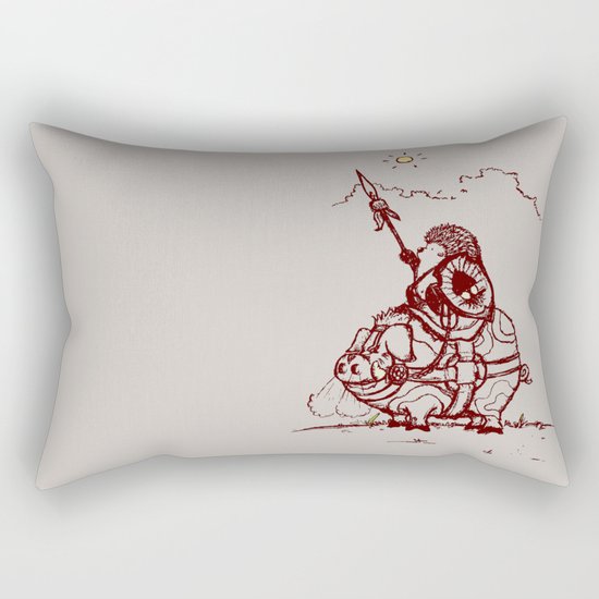 Nature Warriors: Battle Hedgehog Rectangular Pillow