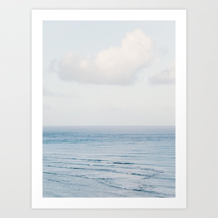 Pale Blue Sea - Ocean, Nature Photography Art Print