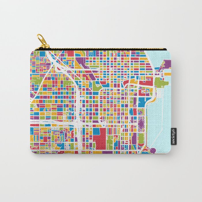 Chicago City Street Map Carry-All Pouch