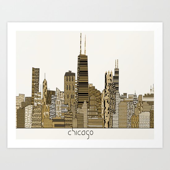 chicago vintage Art Print