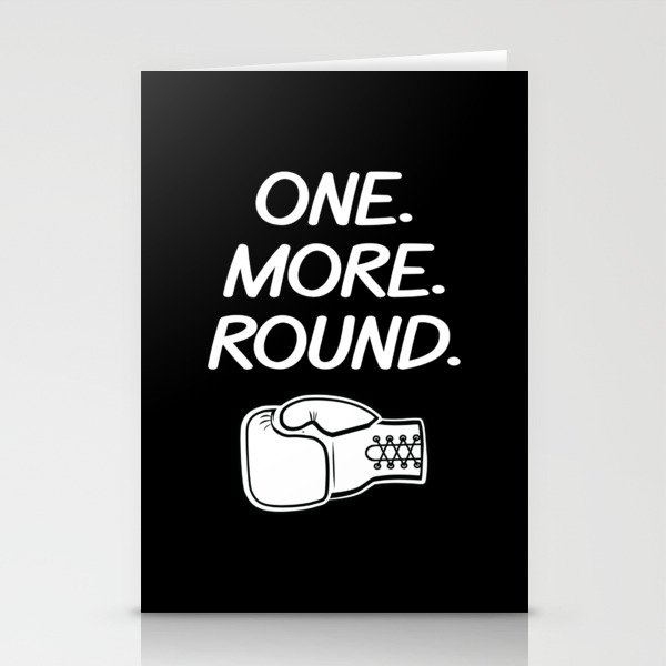 Boxing One More Round Boxer Box Stationery Cards