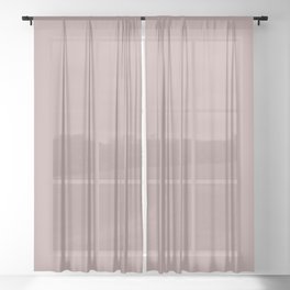 Dressy Rose dusty mauve pink solid color modern abstract pattern  Sheer Curtain