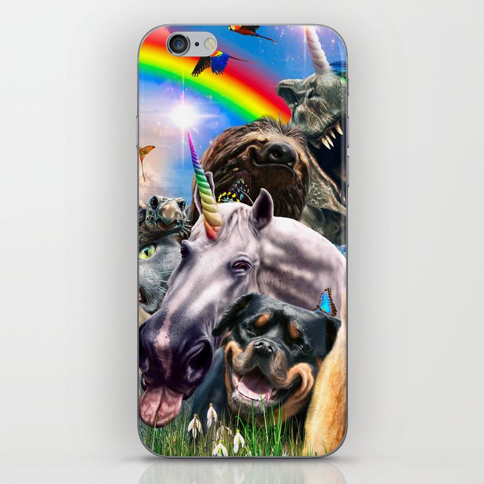 Rainbow Unicorn Animal Selfie iPhone Skin