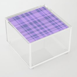 Purple Very Peri Pattern Plaid Bold Acrylic Box