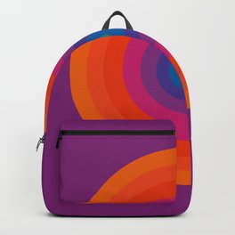 Retro Bullseye Pattern Backpack | Curated, Midcenturymodern, Vintage, Mirax, Modernism, Pattern, Graphicdesign, Psychedelic, Pop Art, Digital 