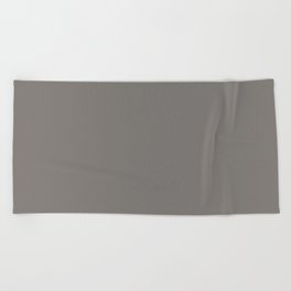 Dark Modern Greige Gray - Grey Solid Color Pairs PPG Cool Charcoal PPG1007-6 Beach Towel