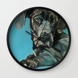 Great Dane Dog Portrait Wall Clock