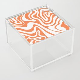 Retro 70s Liquid Swirl in Coral Rose Acrylic Box