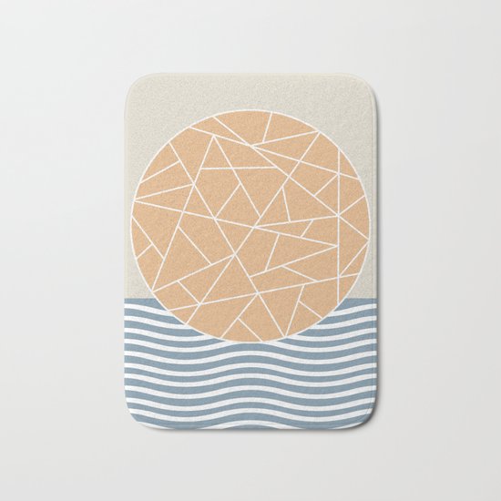 MAYBE THE SEA (abstract geometric) Bath Mat