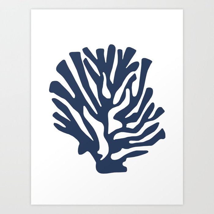 Blue Coral Art Print By Vitor7costa Society6
