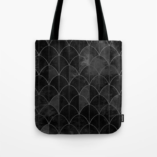Mermaid scales in black and white. Tote Bag