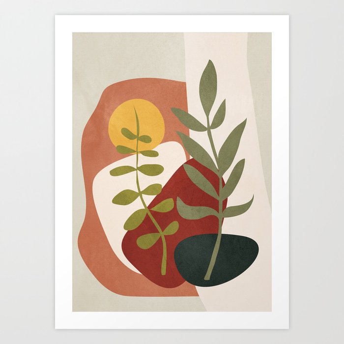 Two Abstract Branches Art Print