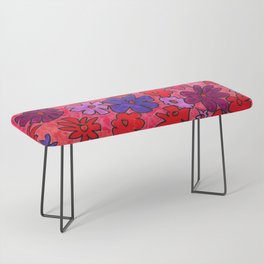 Abstract Coloured Flowers in Vivid Bench