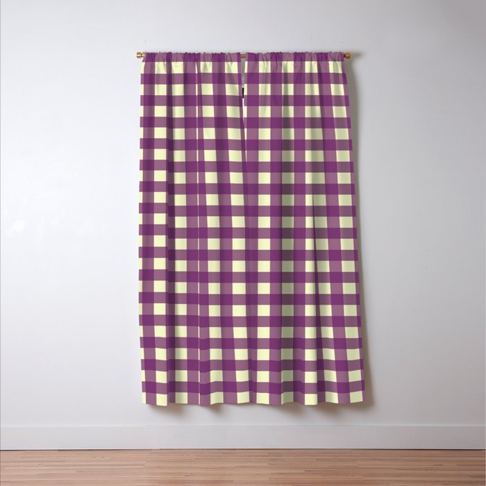 Eggplant Check Blackout Curtain By Studio8974 Society6