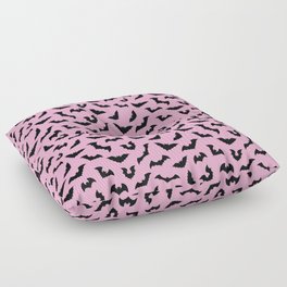 Pastel goth pink bats spooky Floor Pillow