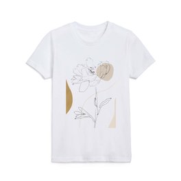 Abstract flower sketch art Kids T Shirt