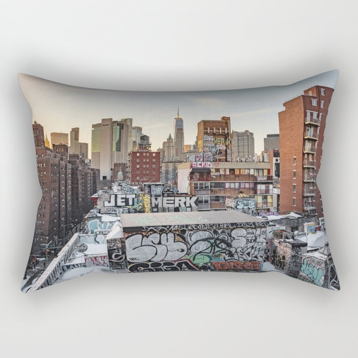 New York City Sunset Views | Travel Photography in NYC Rectangular Pillow