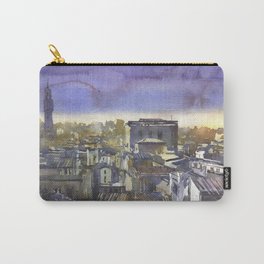 Palazzo Vecchio and skyline of Florence, Italy at sunset.  Watercolor painting Florence artwork fine art painting Italy Carry-All Pouch | Faith, Florence, Florenceskyline, Florenceitaly, Fineartpainting, Colorfulart, Church, Building, Artgiclee, Painting 