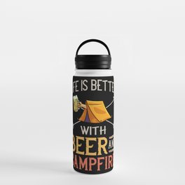 Camping Beer Drinking Beginner Camper Water Bottle