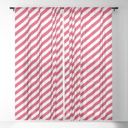 [ Thumbnail: Crimson and White Colored Lines Pattern Sheer Curtain ]