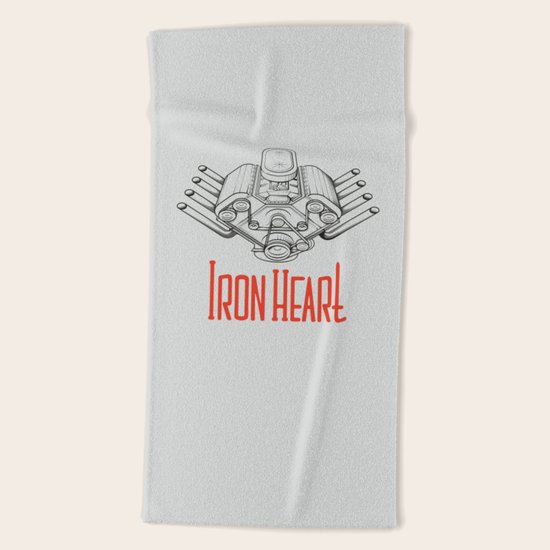 Iron Heart W Beach Towel